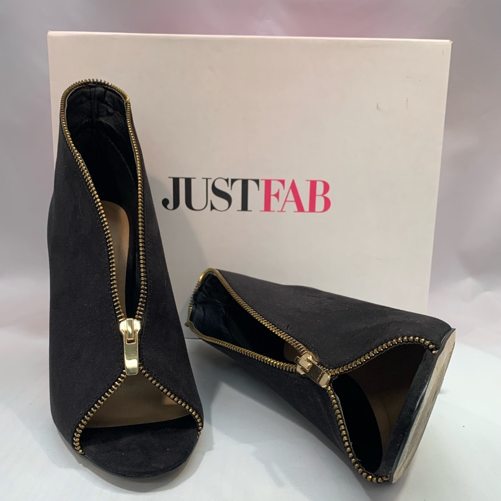 JUSTFAB open toe booties